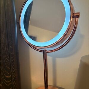 Elegant Copper Vanity Mirror with LED Light
